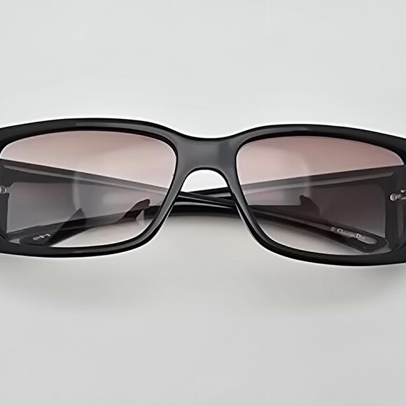Christian Dior Classic Dior 2 Black Frame Brown Gradient Lens Y2K Sunglasses